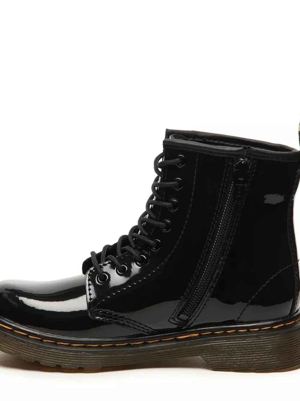 Dr. Martens 1460 Black Patent Side-Zip Ankle Boots. Youth 3